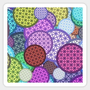 Spaceship Earth Colorful Pattern Sticker